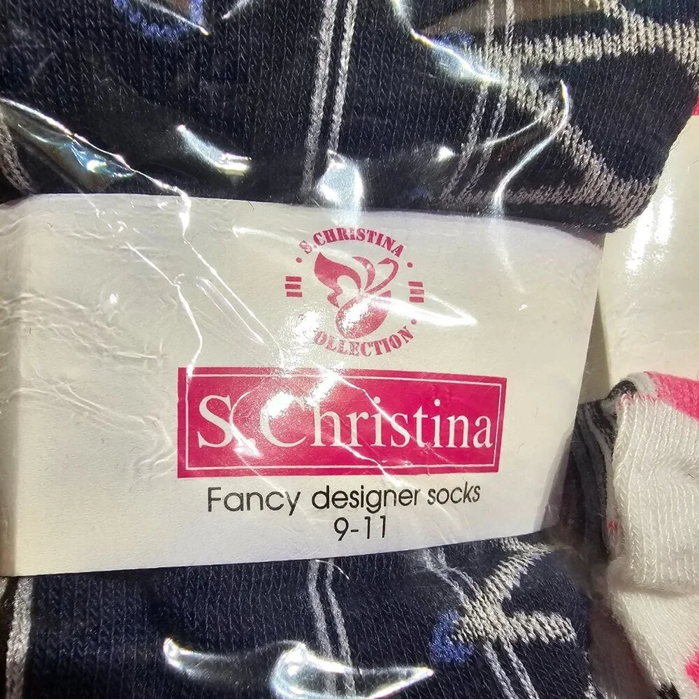 Women's Fancy Designer Socks, Crew Socks, 12-pack